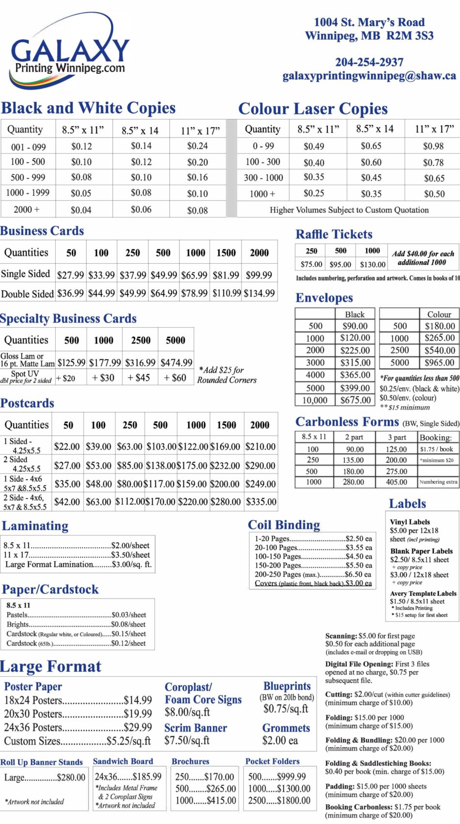 NEW APRIL 2025 Galaxy Price List April 2025